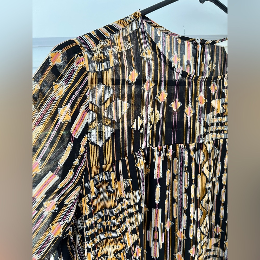 H&M Multicolor Geometric Patterned Mini Dress